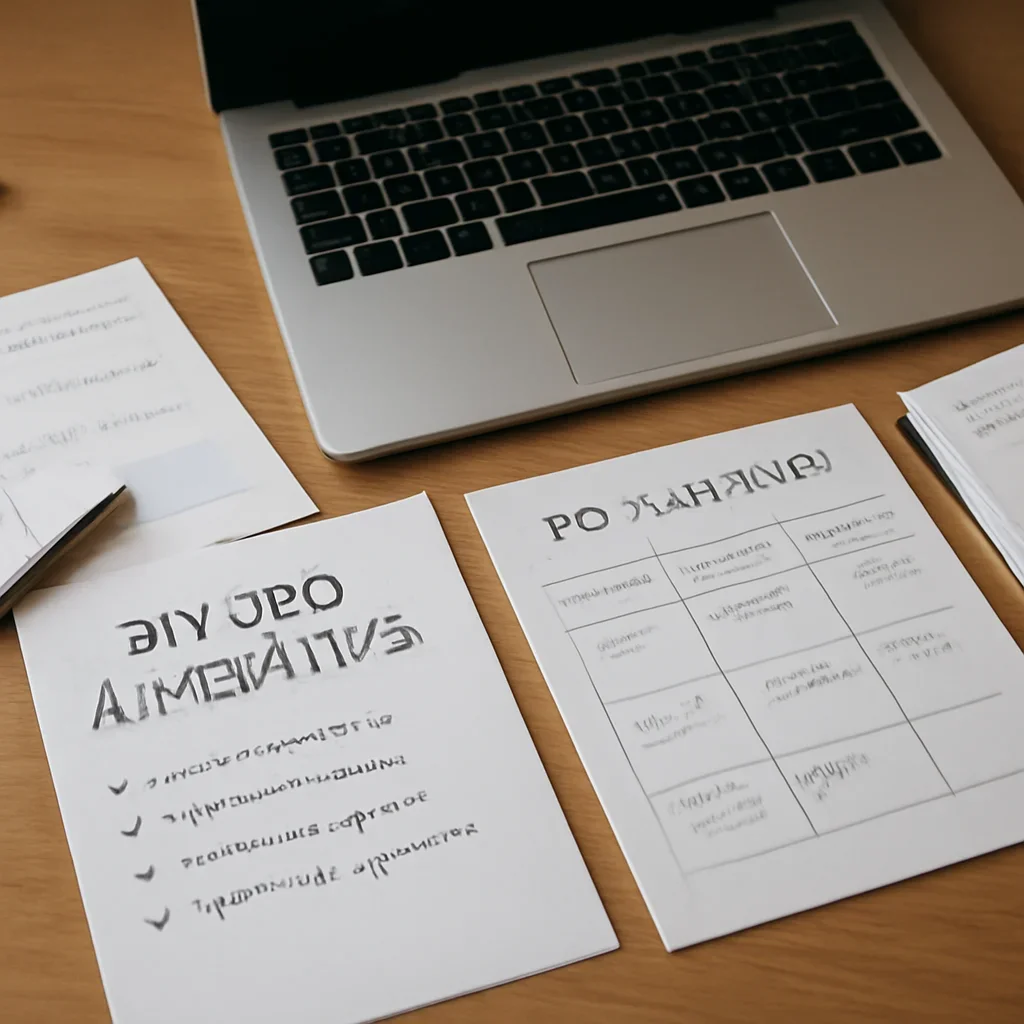 Editorial research and notes for diy seo alternatives