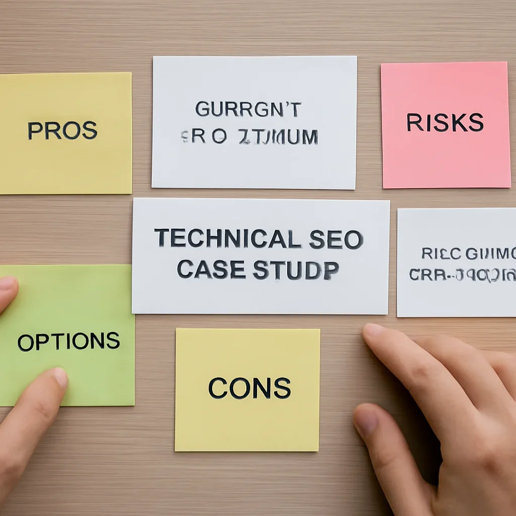 Decision framework used to evaluate technical seo case study