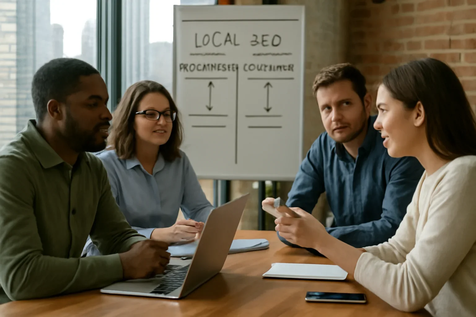 Local SEO vs Traditional SEO planning session for a Chicago business