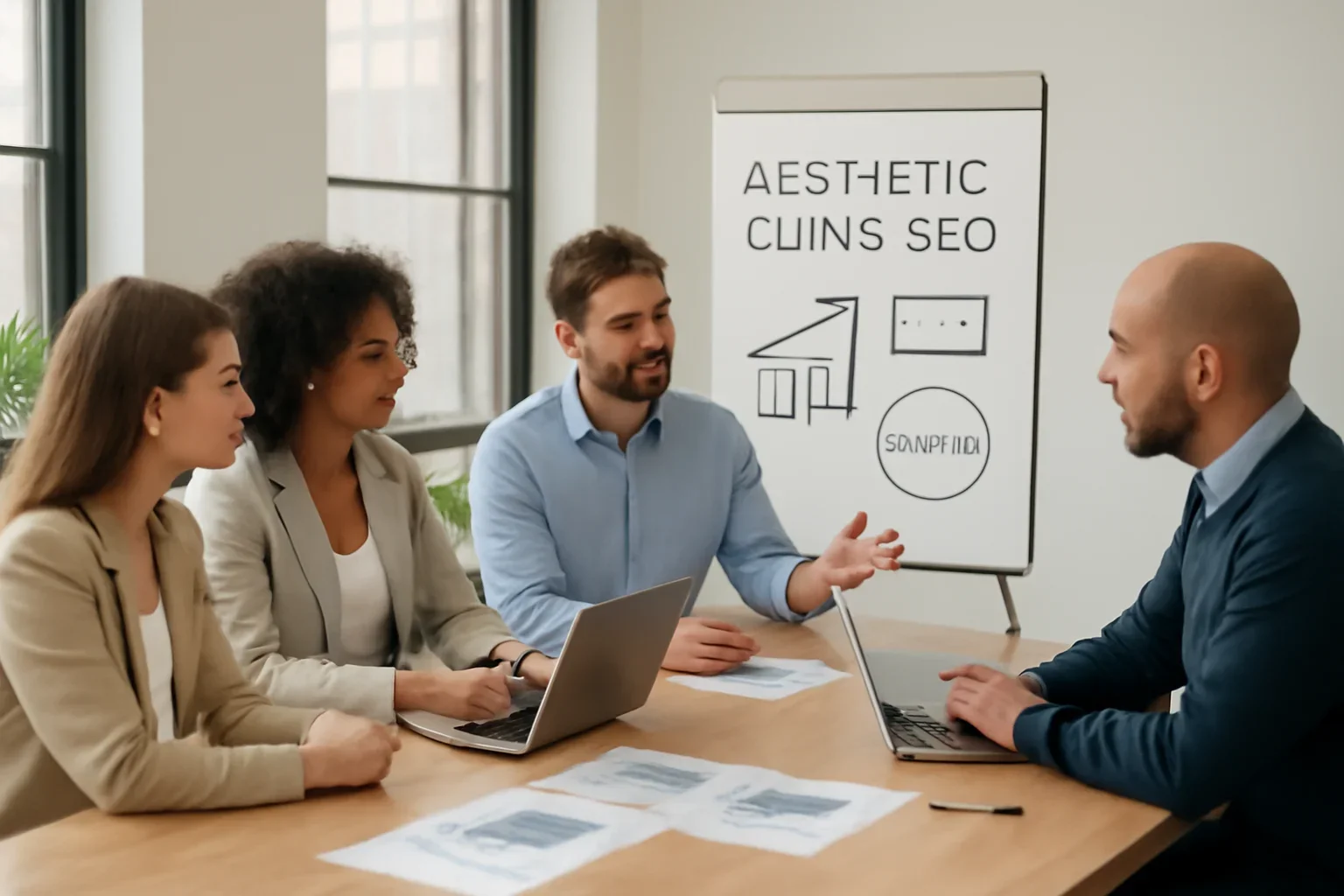 Aesthetic Clinic SEO planning session for a Chicago business
