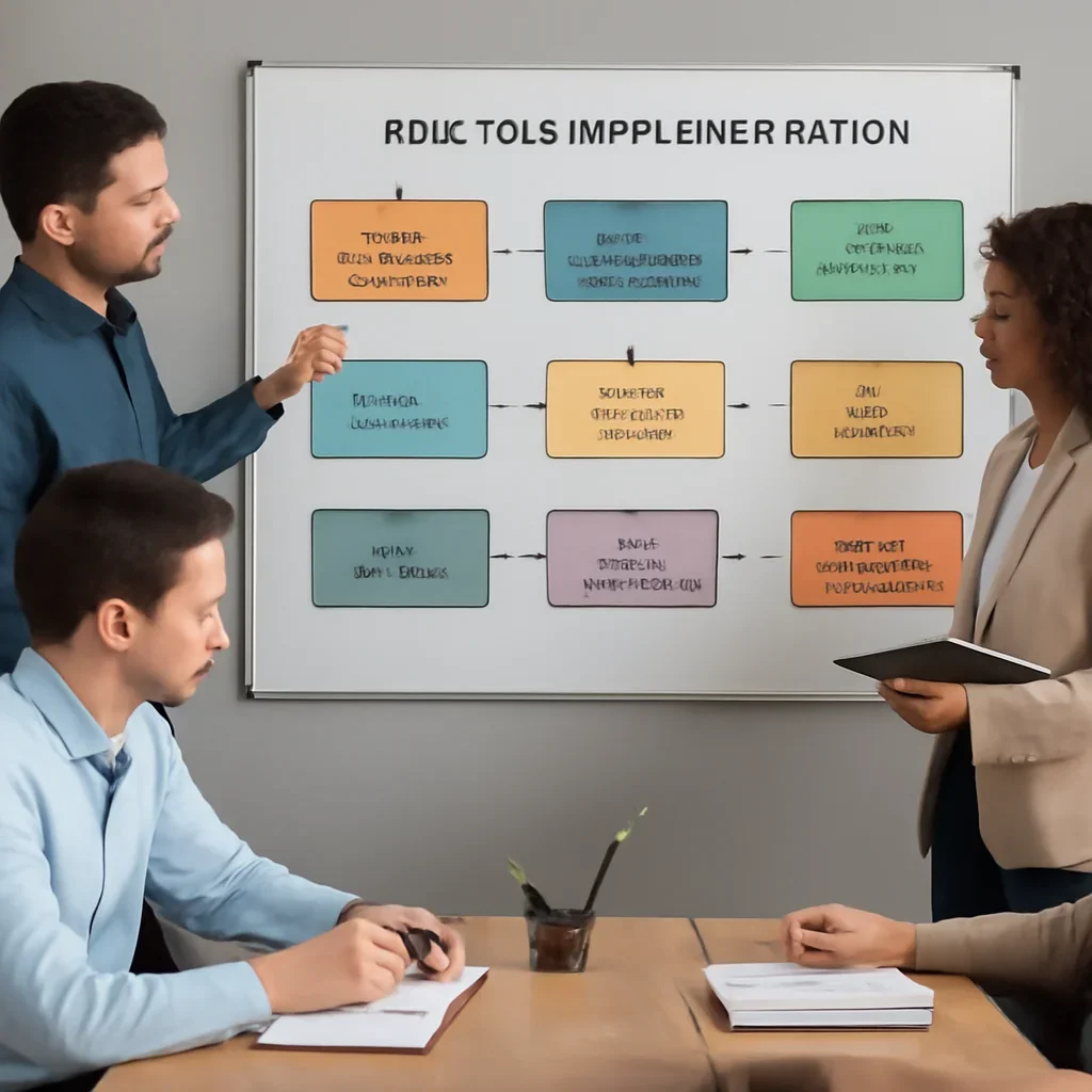 Team reviewing the implementation process for hvac seo