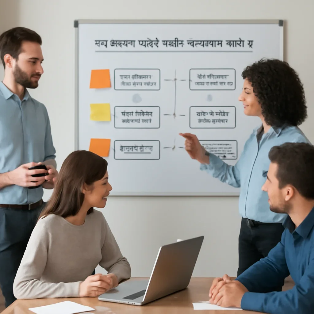 Team reviewing the implementation process for hubspot seo
