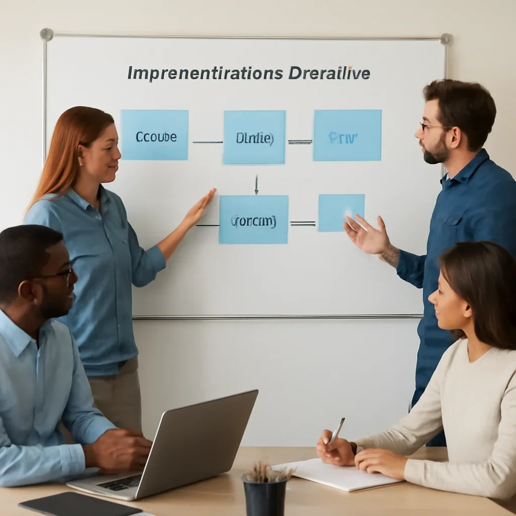 Team reviewing the implementation process for integrations overview