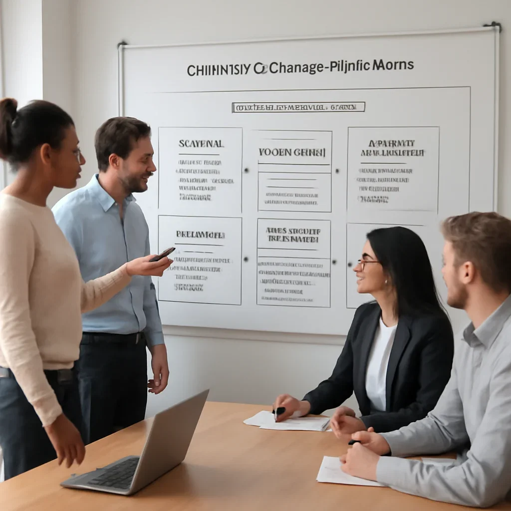 Team reviewing the implementation process for chatham chicago seo services