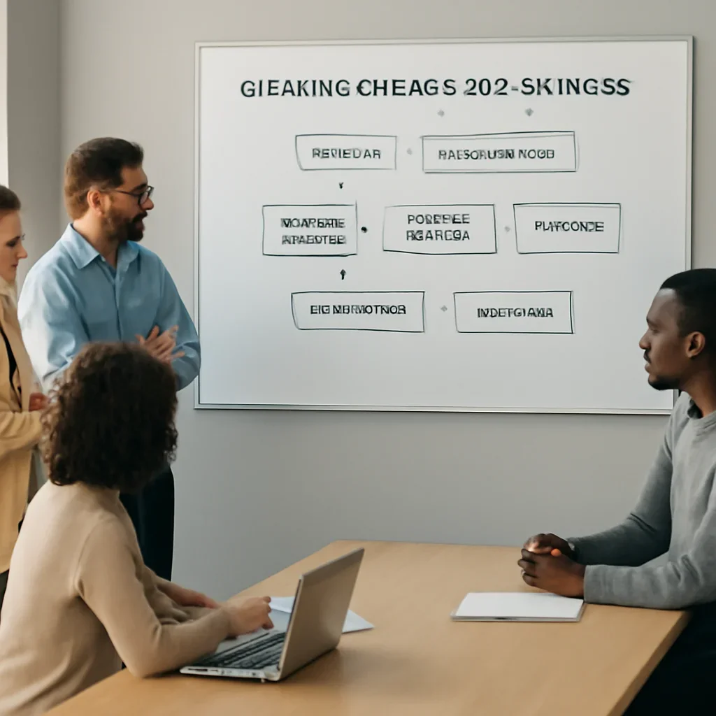 Team reviewing the implementation process for clearing chicago seo services