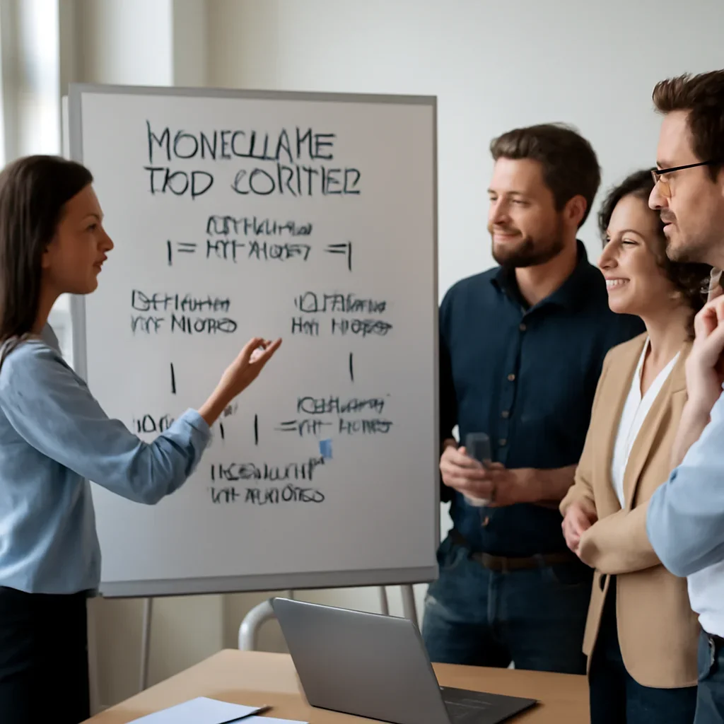 Team reviewing the implementation process for montclare seo services