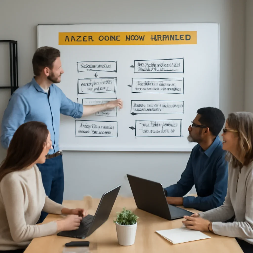 Team reviewing the implementation process for north park seo services