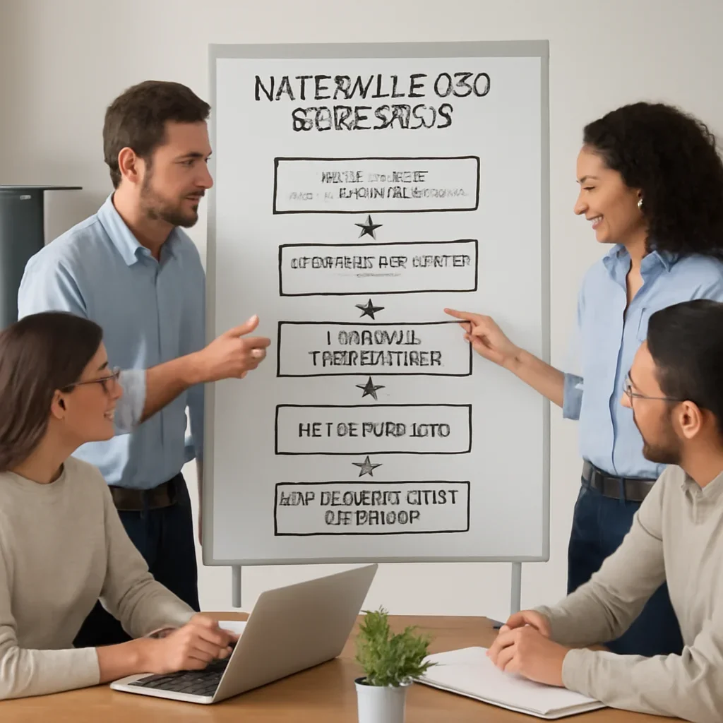 Team reviewing the implementation process for naperville seo services