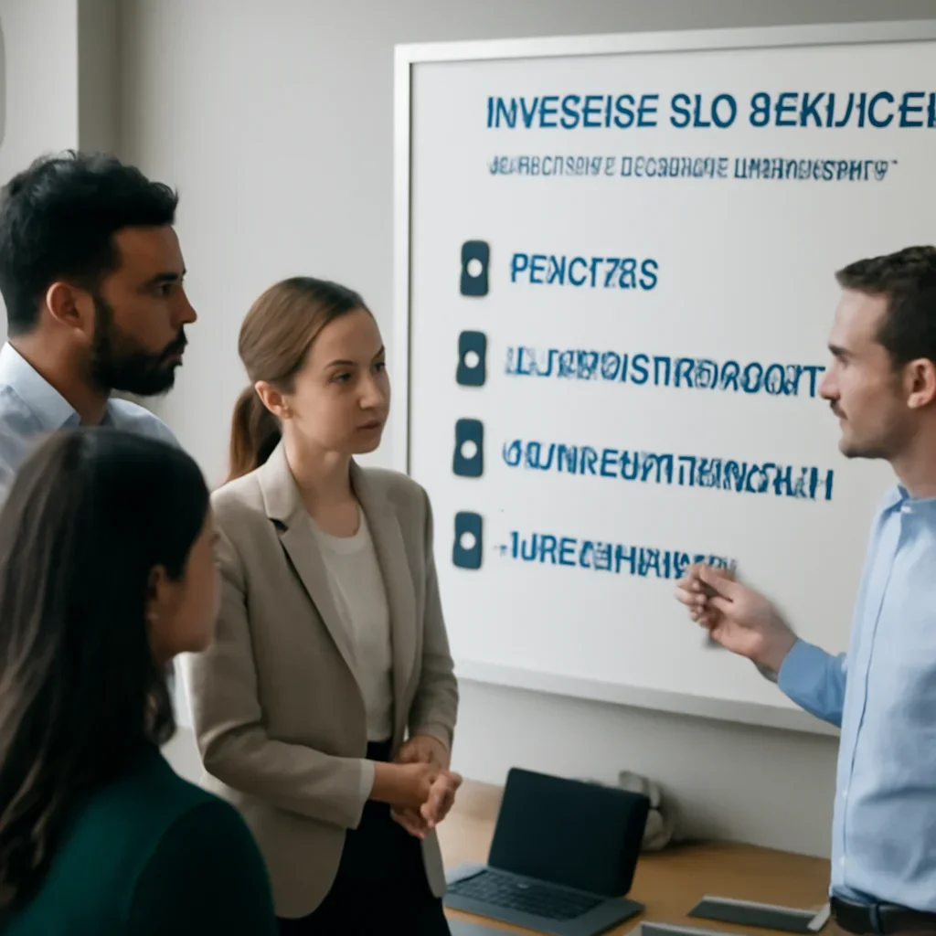 Team reviewing the implementation process for riverside seo services