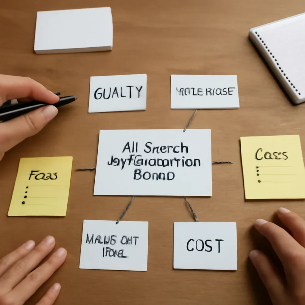 Decision framework used to evaluate ai search optimization guide