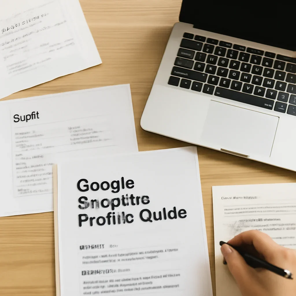 Editorial research and notes for google business profile guide