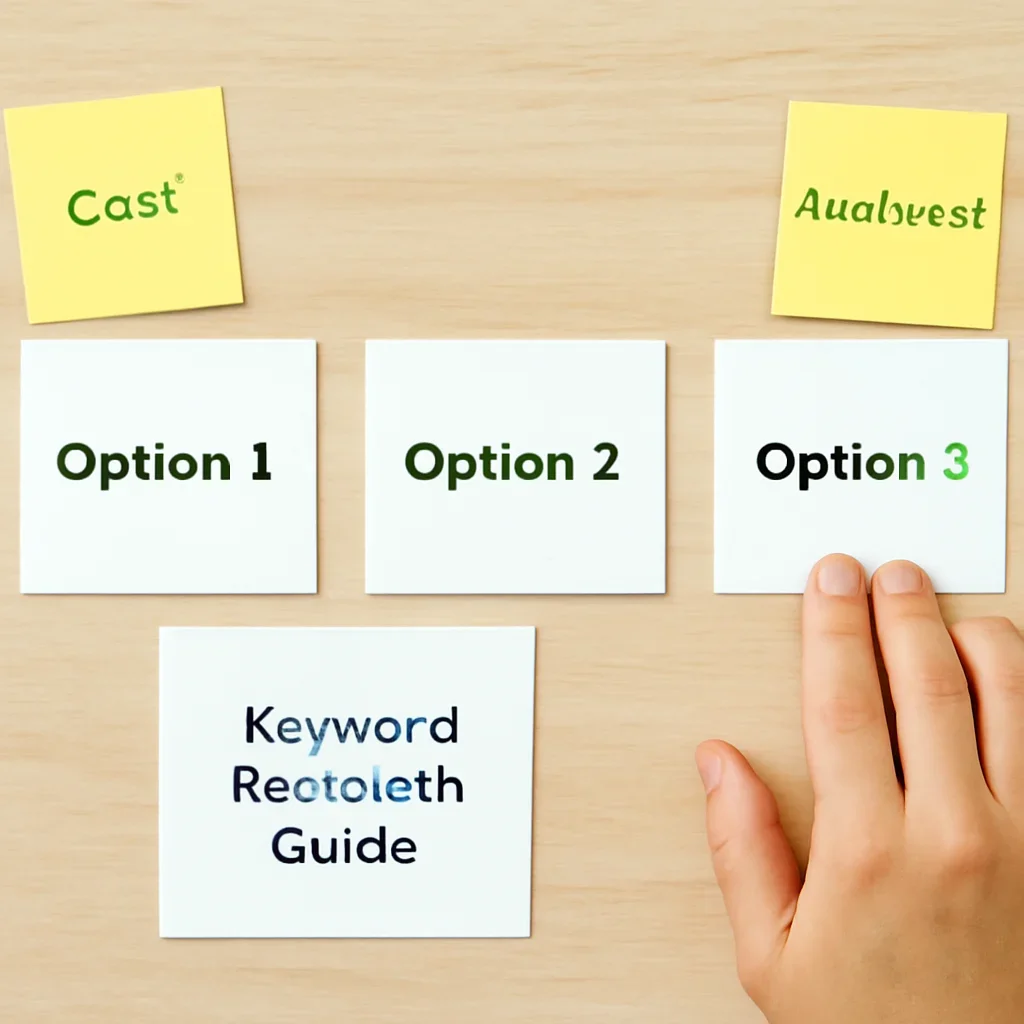 Decision framework used to evaluate keyword research guide