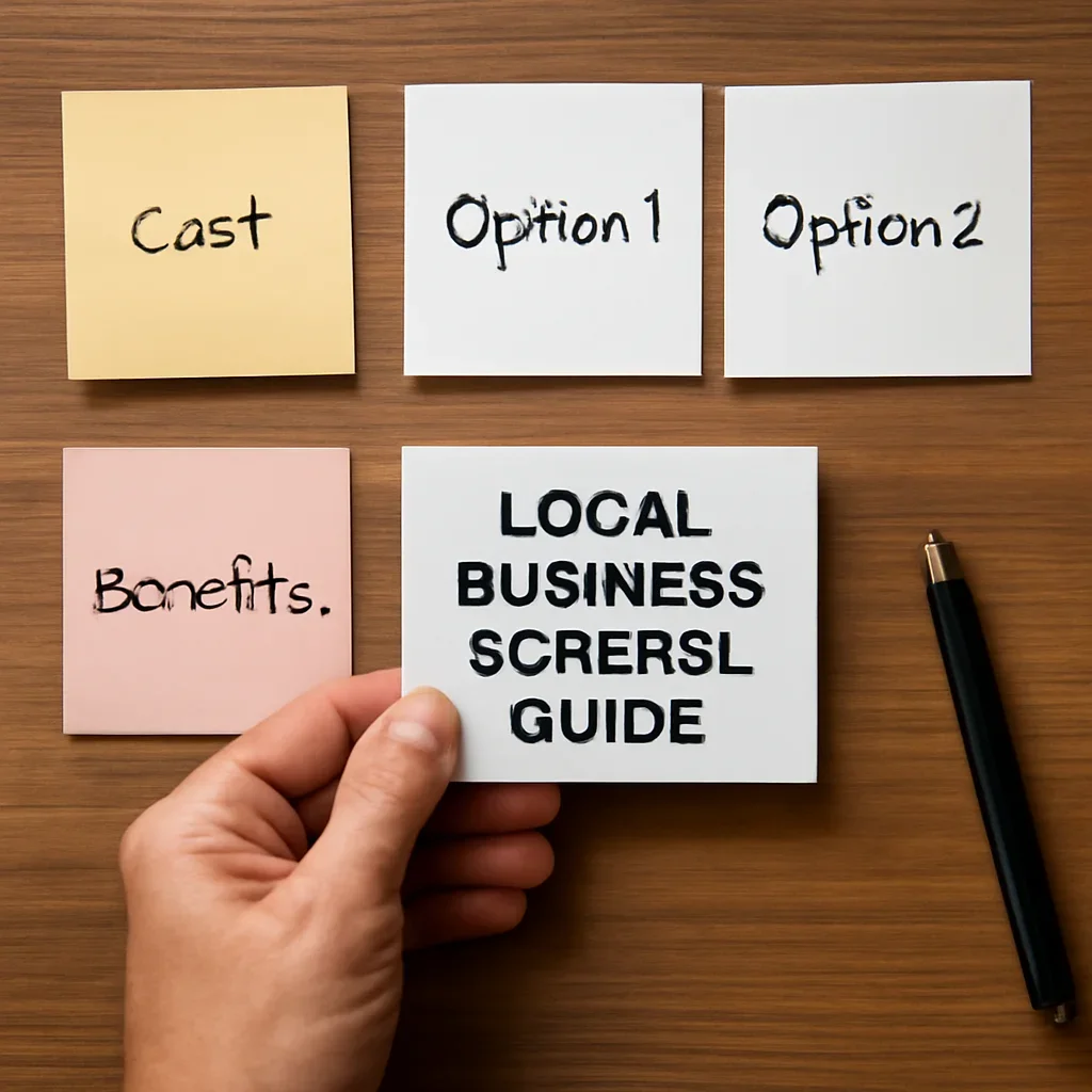 Decision framework used to evaluate local business schema guide