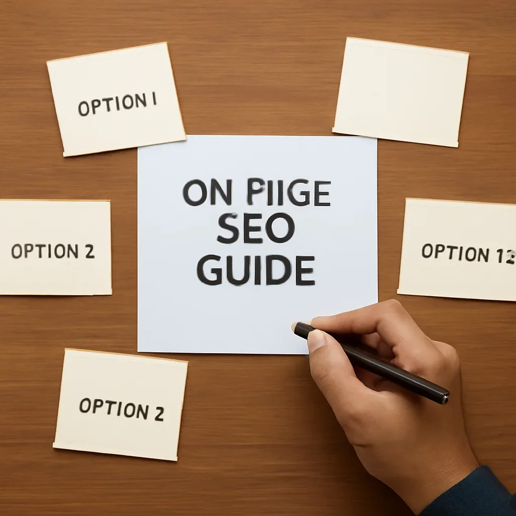 Decision framework used to evaluate on-page seo guide