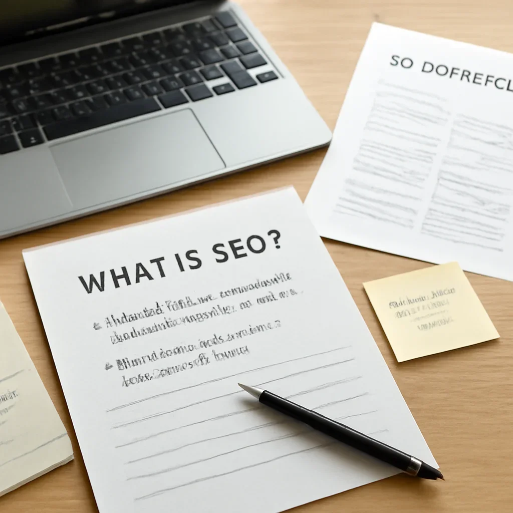 Editorial research and notes for what is seo?