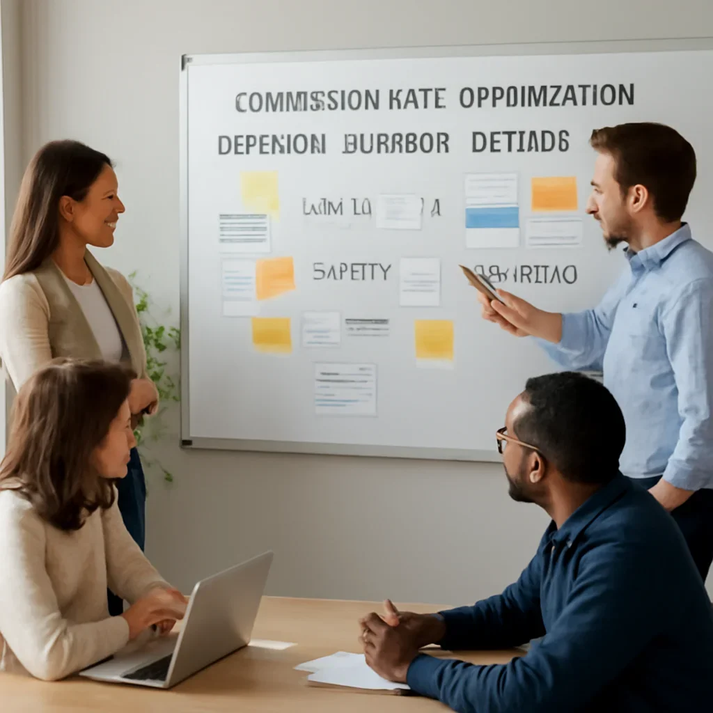 Team reviewing the implementation process for conversion rate optimization