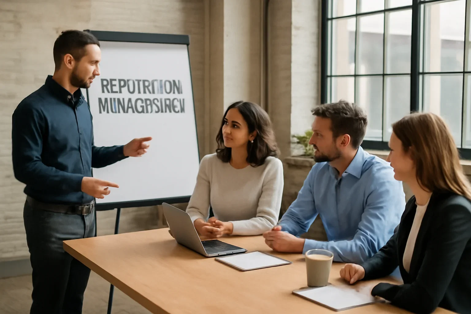 Reputation Management planning session for a Chicago business