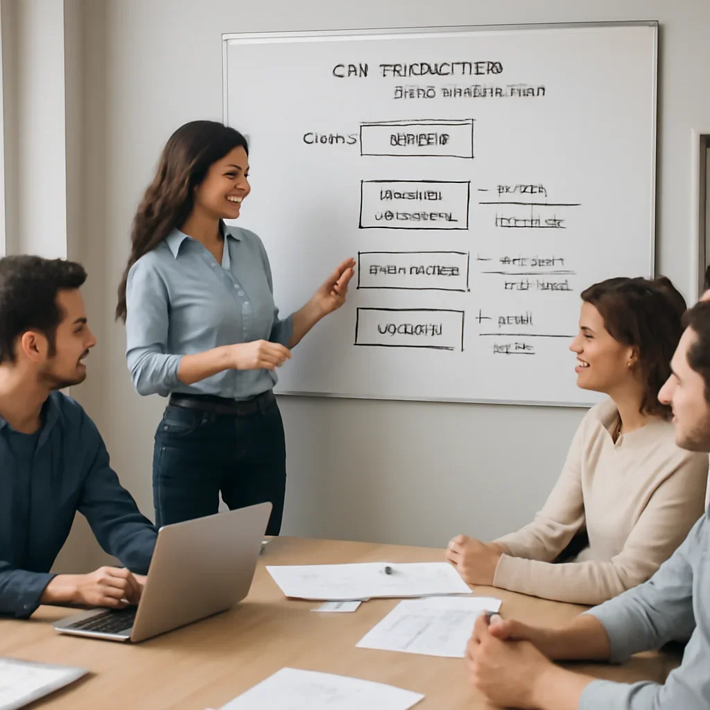 Team reviewing the implementation process for seo consulting